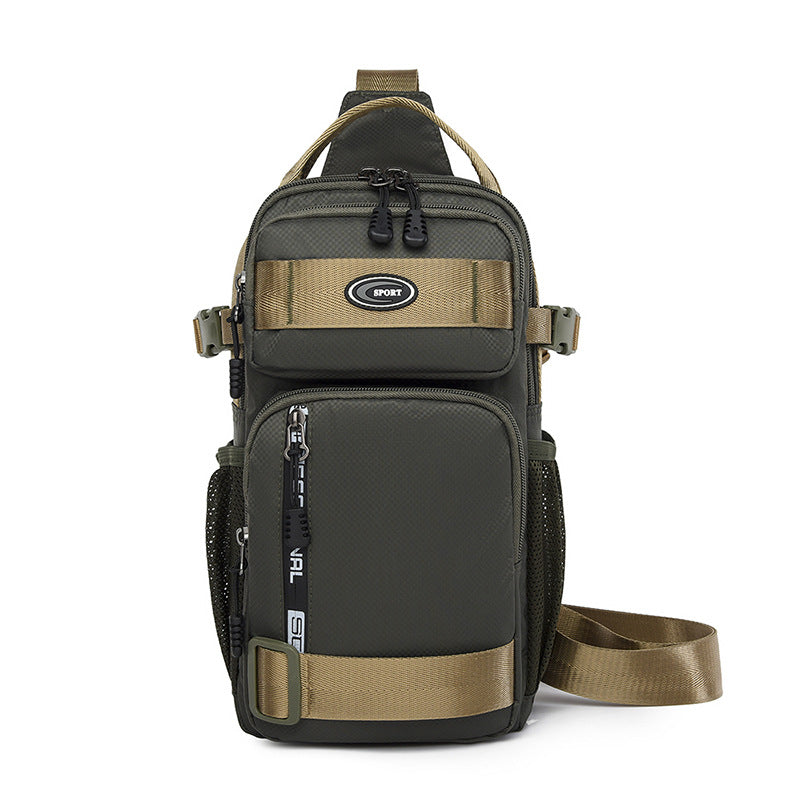 Army Green Stylish Multi-Functional Men's Chest Bag - Lightweight Crossbody Sling Pack V888-ELOSUNG340660