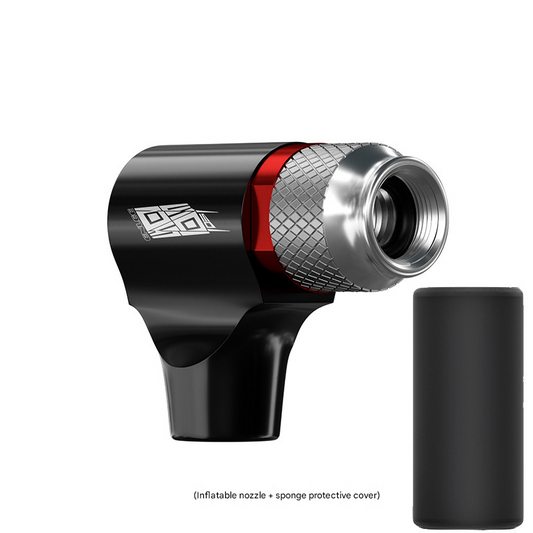Black Portable CO2 Bike Tire Inflator with Nozzle - Quick Inflation for Road and Mountain Bikes V888-ELOSUNG340661