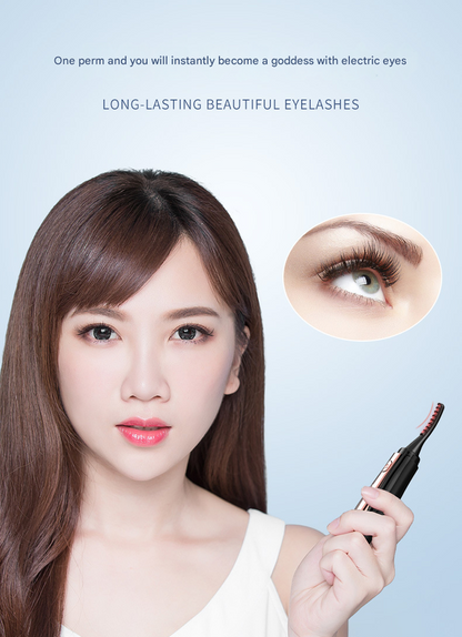 White Professional Electric Heated Eyelash Curler - 4 Temperature Settings, LED Display, USB-C Rechargeable V888-ELOSUNG34067