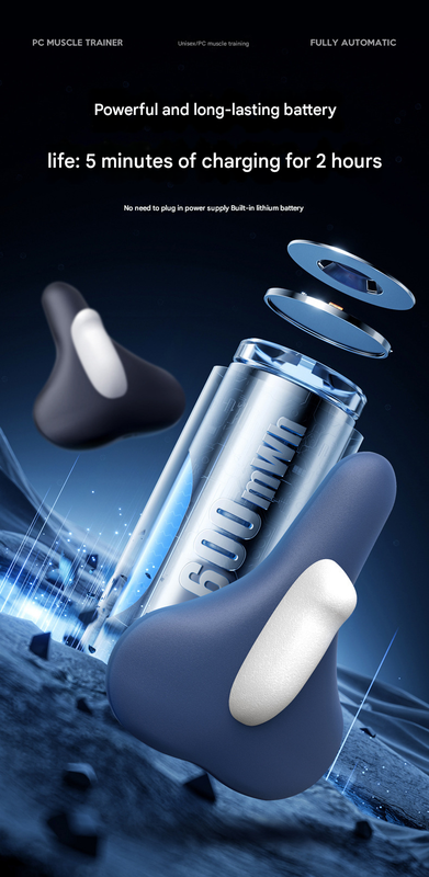 Blue Advanced Electric Kegel Trainer - Unisex PC Muscle Exerciser V888-ELOSUNG34099
