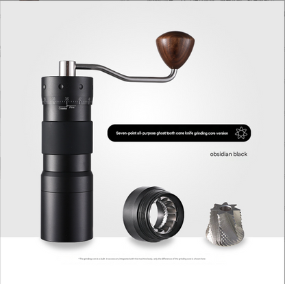 Black Premium 7-Star Manual Coffee Grinder - Portable Bean Mil(R50pro) V888-ELOSUNG34101