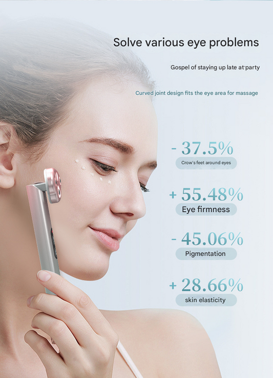 Pink New Cat Claw Eye Massager - Microcurrent Vibrating Eye Serum Device V888-ELOSUNG34107