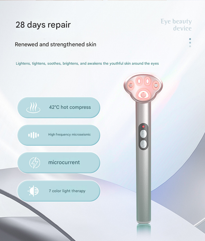 Pink New Cat Claw Eye Massager - Microcurrent Vibrating Eye Serum Device V888-ELOSUNG34107