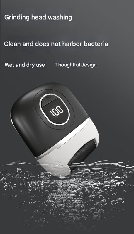 Black Smart Digital Electric Foot File - Automatic Dead Skin Remover V888-ELOSUNG34110