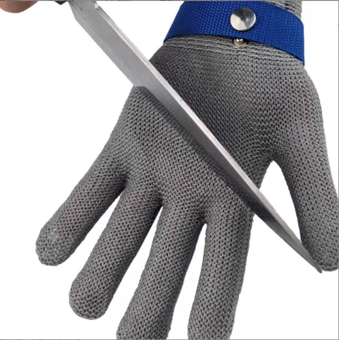 1 pair of silver A9 grade 316 stainless steel cut resistant gloves(XL) V888-ELOSUNG34115