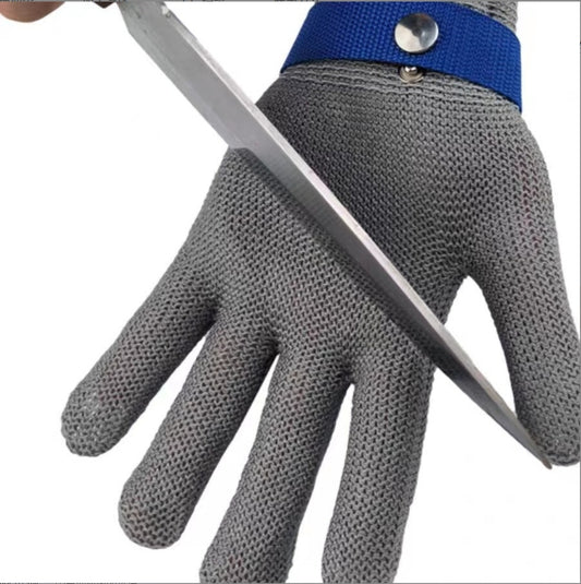 1 pair of silver A9 grade 316 stainless steel cut resistant gloves(XL) V888-ELOSUNG34115