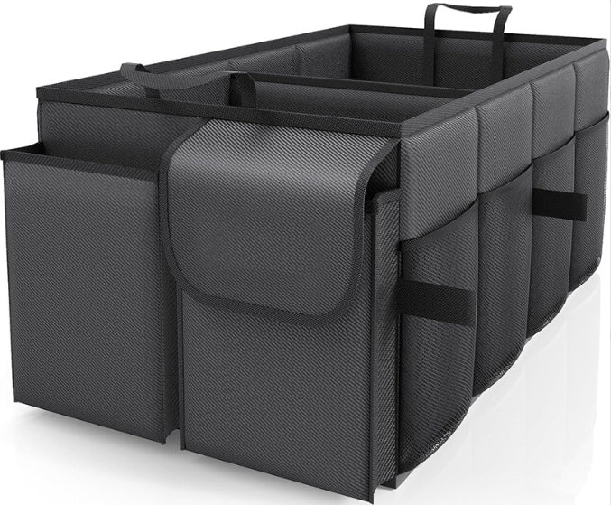 Black Car Trunk Storage Box - Foldable Organizer V888-ELOSUNG34116