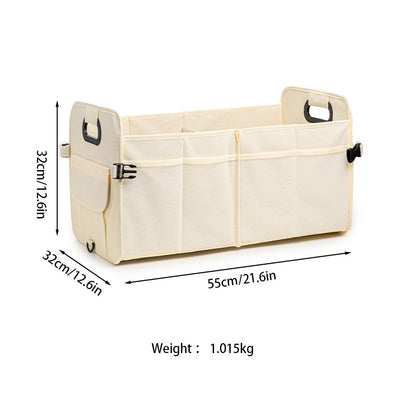 Brown Car Storage Box - Foldable Waterproof Trunk Organizer V888-ELOSUNG34121