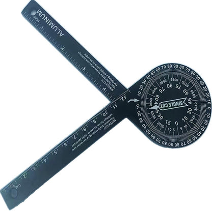 Black Precision 360-Degree Miter Saw Protractor - Aluminum Alloy Angle Finder for Woodworking & Carpentry V888-ELOSUNG34183