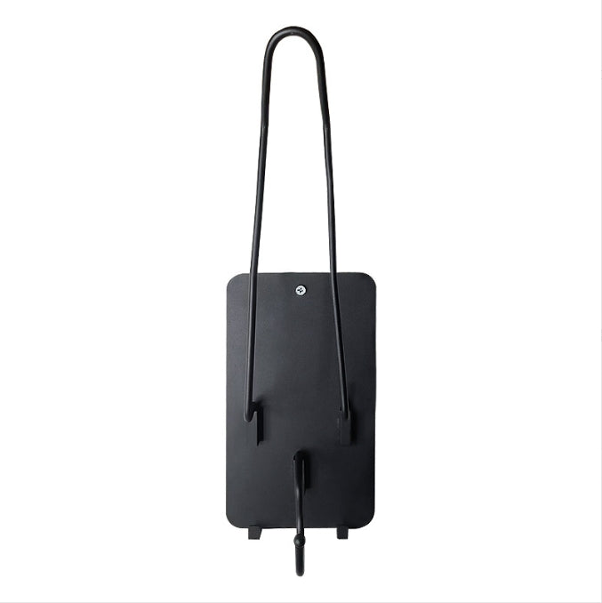 Iron Wall Mounted Motorcycle Helmet Holder - Heavy-Duty Gear Rack with Jacket Hook for Helmets, Coats & V888-ELOSUNG34186