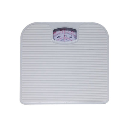 White Classic Mechanical Bathroom Scale - Battery-Free Analog Body Weight Scale with Non-Slip Platform V888-ELOSUNG34199