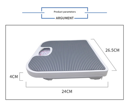White Classic Mechanical Bathroom Scale - Battery-Free Analog Body Weight Scale with Non-Slip Platform V888-ELOSUNG34199
