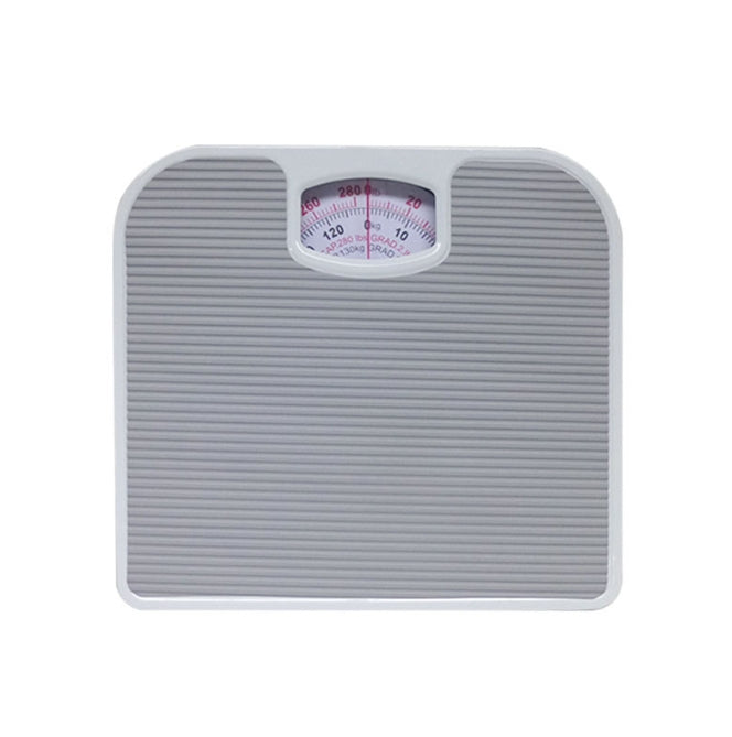 Light Gray Classic Mechanical Bathroom Scale - Battery-Free Analog Body Weight Scale with Non-Slip Platform V888-ELOSUNG34200