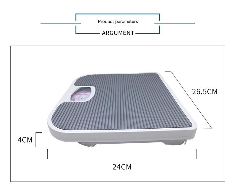 Light Gray Classic Mechanical Bathroom Scale - Battery-Free Analog Body Weight Scale with Non-Slip Platform V888-ELOSUNG34200