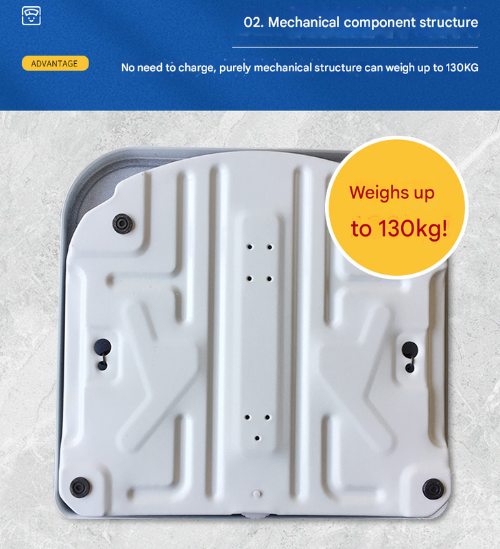 Blue Classic Mechanical Bathroom Scale - Battery-Free Analog Body Weight Scale with Non-Slip Platform V888-ELOSUNG34202