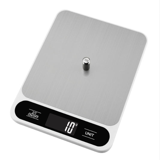 White Slim Digital Kitchen Scale - High Precision Stainless Steel Food Scale for Baking & Cooking(5kg) V888-ELOSUNG34203