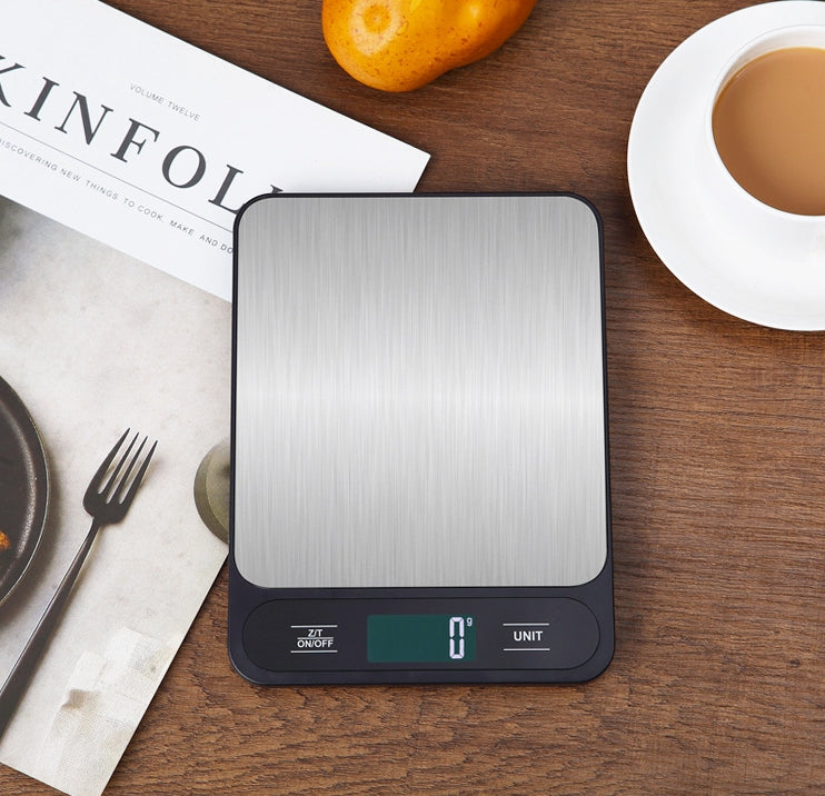 Black Slim Digital Kitchen Scale - High Precision Stainless Steel Food Scale for Baking & Cooking(10kg) V888-ELOSUNG34205