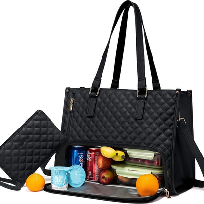 Black Insulated Lunch Bag and Laptop Cooler - Perfect for Keeping Food Fresh V888-ELOSUNG34238