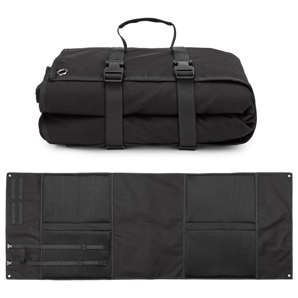 Black Portable Tactical Shooting Mat - Lightweight Roll-Up Ground Pad for Outdoor Range & Hunting V888-ELOSUNG34308