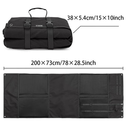 Black Portable Tactical Shooting Mat - Lightweight Roll-Up Ground Pad for Outdoor Range & Hunting V888-ELOSUNG34308