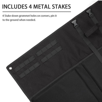 Black Portable Tactical Shooting Mat - Lightweight Roll-Up Ground Pad for Outdoor Range & Hunting V888-ELOSUNG34308