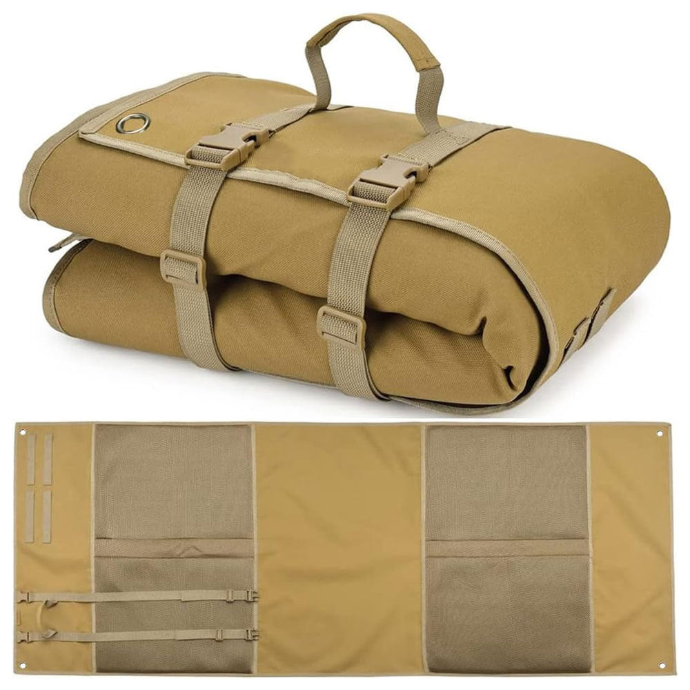 Khaki Portable Tactical Shooting Mat - Lightweight Roll-Up Ground Pad for Outdoor Range & Hunting V888-ELOSUNG34310