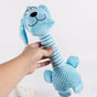 2-Piece Blue Long Neck Plush Dog Toy - Interactive Chew & Cuddle Toy for Puppies V888-ELOSUNG34311