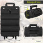 Black Heavy-Duty Roll-Up Tool Bag Organizer - Waterproof 1200D Fabric with 6 Pockets & Detachable Pouches V888-ELOSUNG34344