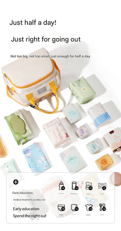 Beige Versatile 3-in-1 Nappy Bag | Convertible Backpack, Tote & Crossbody with Insulated Pockets V888-ELOSUNG34359