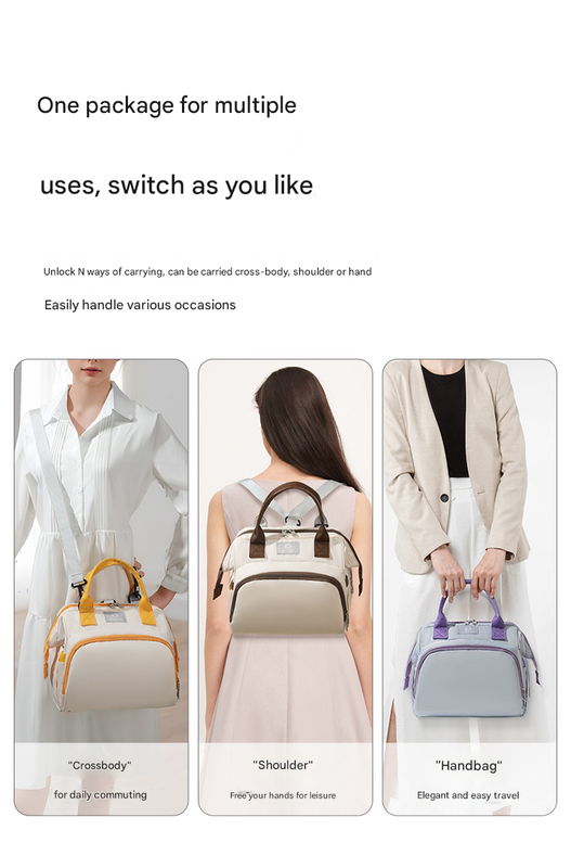 Khaki Versatile 3-in-1 Nappy Bag | Convertible Backpack, Tote & Crossbody with Insulated Pockets V888-ELOSUNG34361