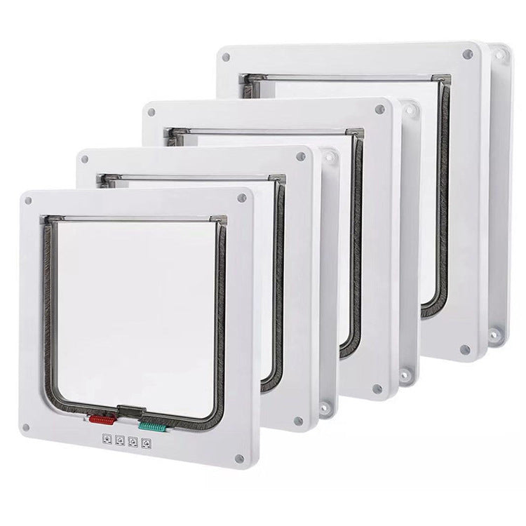 Secure 4-Way Locking Pet Door for Cats & Small Dogs - Easy Access Flap for Doors, Walls & Glass(Size M) V888-ELOSUNG34389