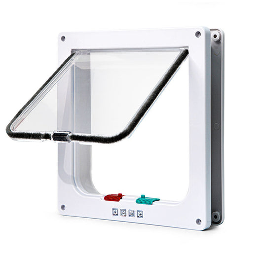 Secure 4-Way Locking Pet Door for Cats & Small Dogs - Easy Access Flap for Doors, Walls & Glass(Size XL) V888-ELOSUNG34391