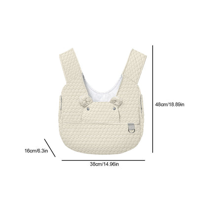 Khaki Hands-Free Quilted Pet Carrier Sling - Soft & Comfortable Front Pack for Small Dogs and Cats V888-ELOSUNG34392