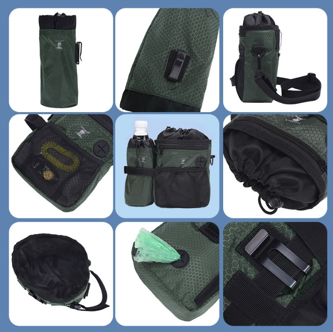 Multi-Functional Dog Training Pouch - Hands-Free Treat & Kibble Bag with Poop Bag Dispenser V888-ELOSUNG34397