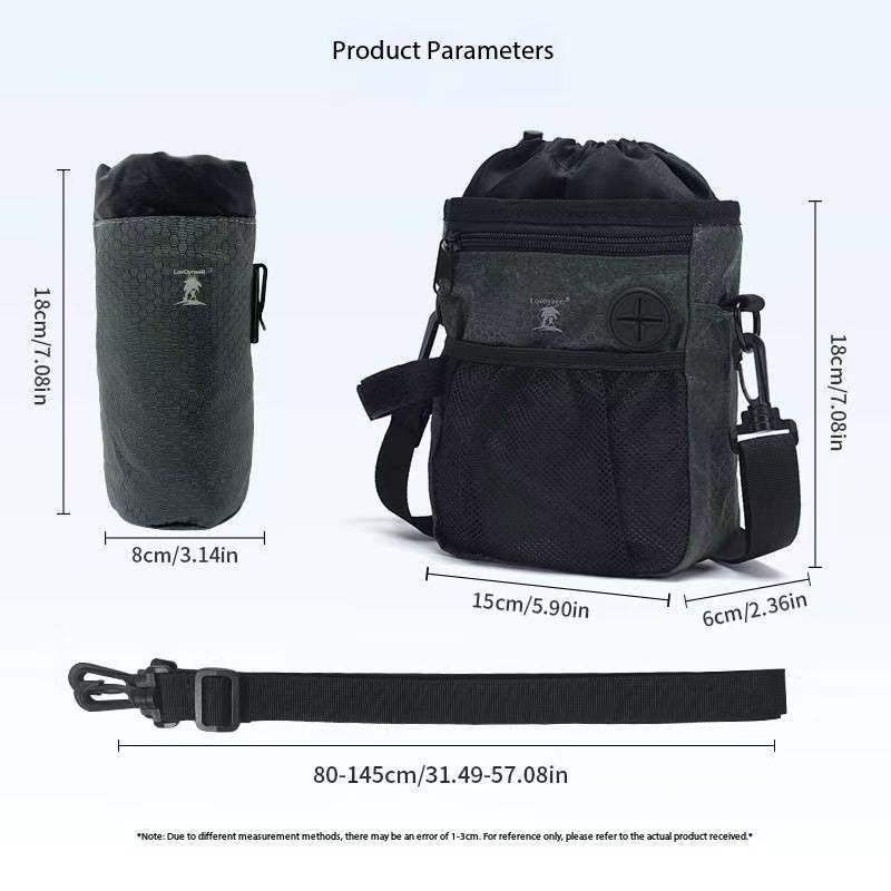Multi-Functional Dog Training Pouch - Hands-Free Treat & Kibble Bag with Poop Bag Dispenser V888-ELOSUNG34397
