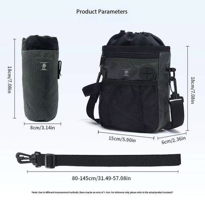 Multi-Functional Dog Training Pouch - Hands-Free Treat & Kibble Bag with Poop Bag Dispenser V888-ELOSUNG34397