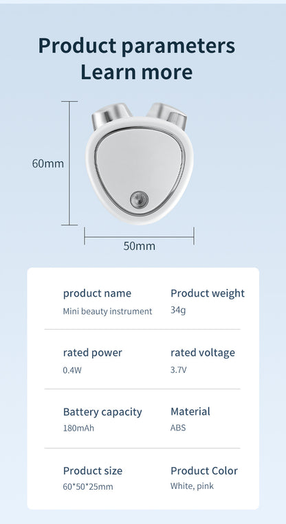 White EMS Microcurrent Facial Lifting Massager - Skin Tightening & Sculpting Beauty Tool V888-ELOSUNG34416