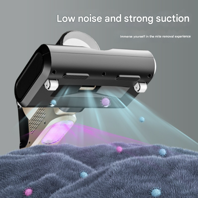 White High-Power Wireless UV Sterilization Mite Removal Vacuum Cleaner - Powerful Suction and Deep Cleaning V888-ELOSUNG34426