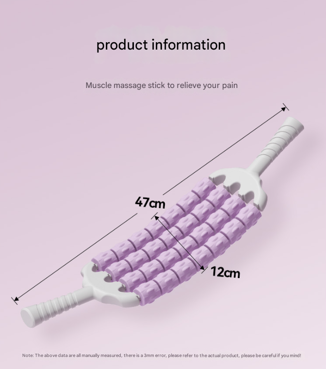 Pink Four-Row Bendable Massage Roller - Muscle Relaxation and Sensory Integration Training for Children V888-ELOSUNG34432