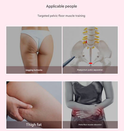 Pink Multi-functional Pelvic Floor Muscle Trainer - Postpartum Recovery and Leg Shaping Device V888-ELOSUNG34443