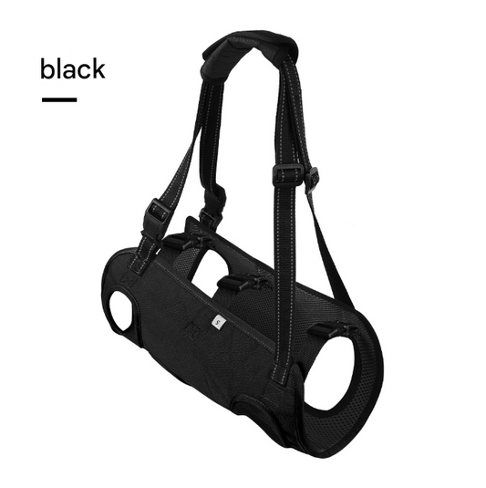 Black Pet Support Harness for Senior and Disabled Dogs - Adjustable Chest and Back Support Leash(Size S) V888-ELOSUNG34447