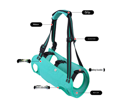 Black Pet Support Harness for Senior and Disabled Dogs - Adjustable Chest and Back Support Leash(Size S) V888-ELOSUNG34447