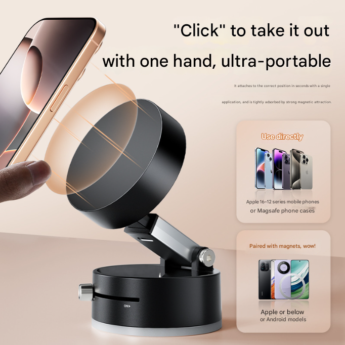 Pink Multi-Functional Vacuum Suction Cup Stand - Foldable, Extendable Kitchen Lazy Person's Dual-Sided V888-ELOSUNG34457