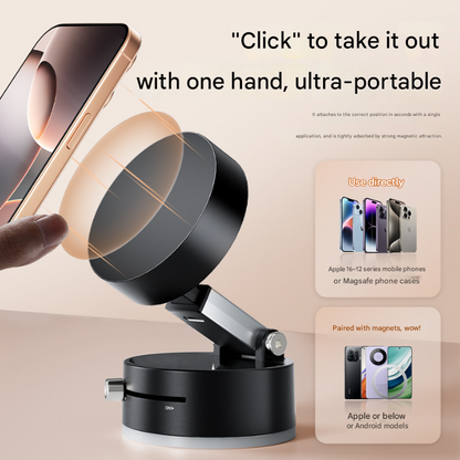 Pink Multi-Functional Vacuum Suction Cup Stand - Foldable, Extendable Kitchen Lazy Person's Dual-Sided V888-ELOSUNG34457