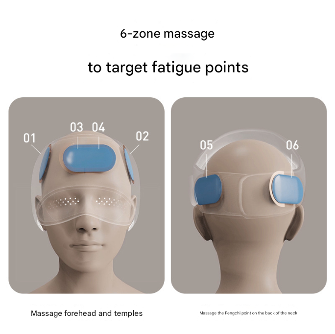 Capless Version Electric Head Massage Hat with Inflatable Airbags - 6-Zone Scalp Therapy for Relaxation and V888-ELOSUNG34458