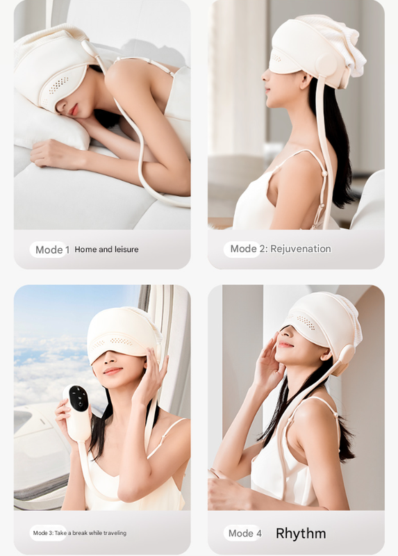 Capless Version Electric Head Massage Hat with Inflatable Airbags - 6-Zone Scalp Therapy for Relaxation and V888-ELOSUNG34458