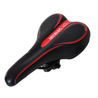Black and red Mountain Bike Saddle - Comfortable and Durable Bicycle Seat for MTB and Road Bikes V888-ELOSUNG34466