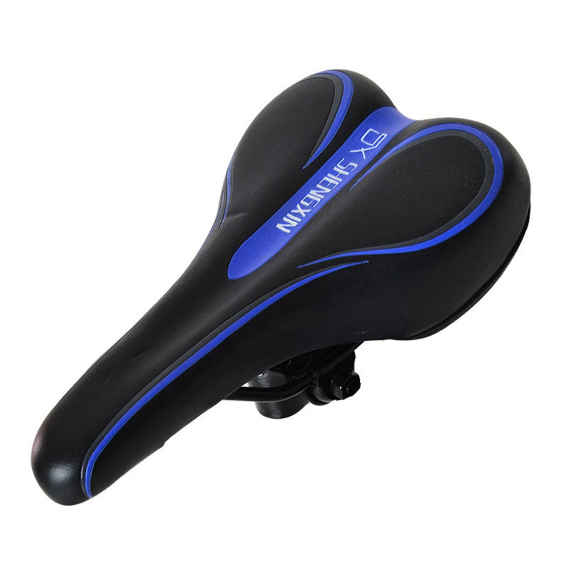 Black and blue Mountain Bike Saddle - Comfortable and Durable Bicycle Seat for MTB and Road Bikes V888-ELOSUNG34467