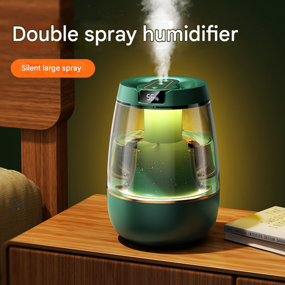 Green 3.5L Smart Cool Mist Humidifier with Dual Nozzle & Digital Display - Ultra-Quiet Air Purifier for V888-ELOSUNG34472
