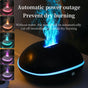 Black Mini USB Aromatherapy Diffuser with Flame Projection - Portable Humidifier for Home and Car Use V888-ELOSUNG34479